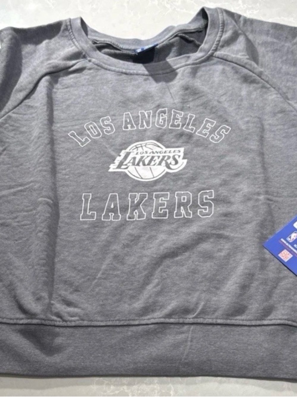Gray Los Angeles Lakers Crewneck Sweatshirt - Women